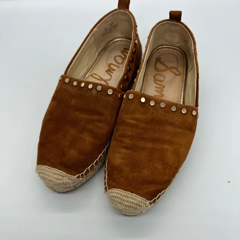 Sam Edelman Suede women’s Espadrille Flats with Stud Detail